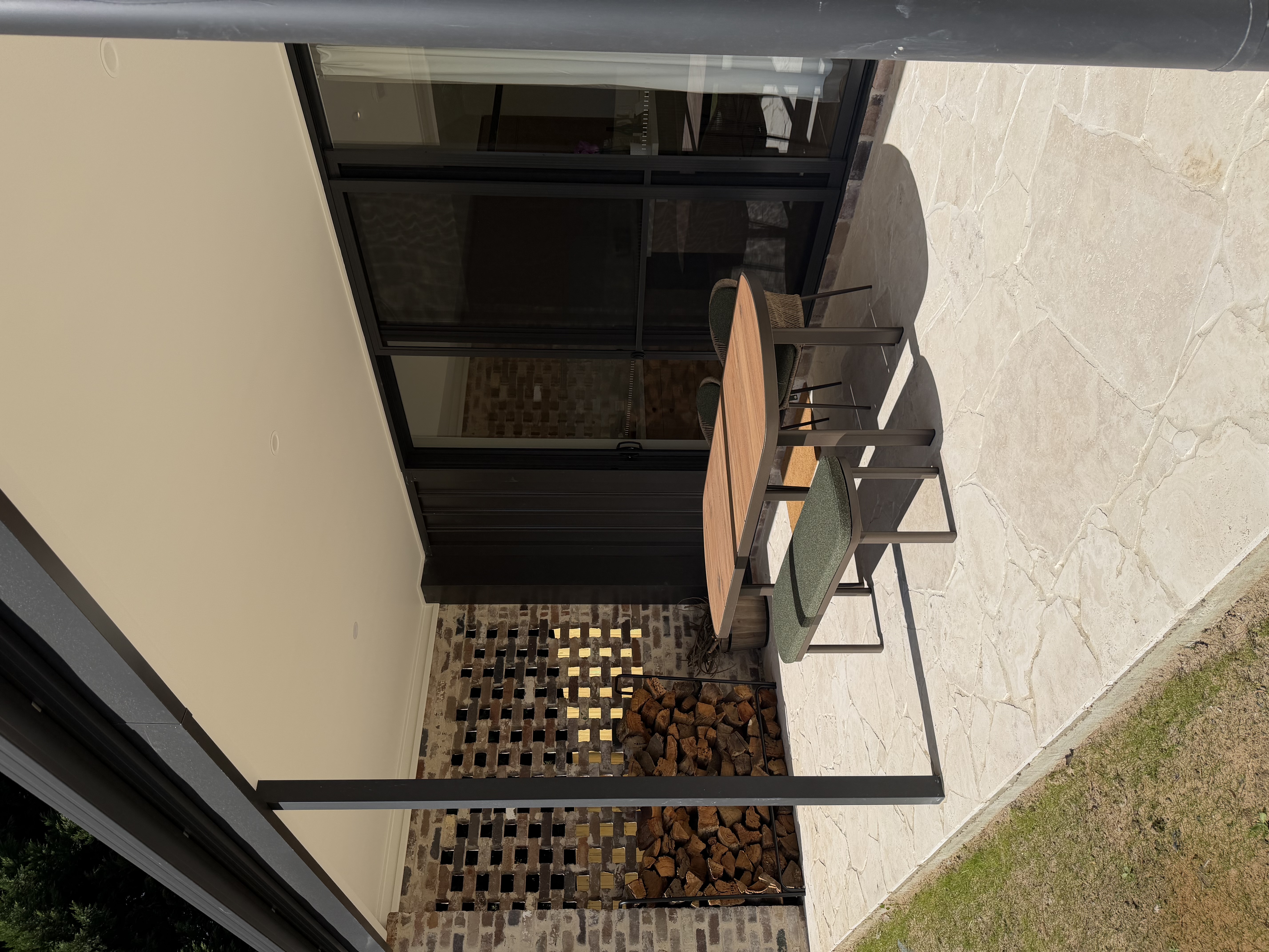 Completed exterior extension from the lawn