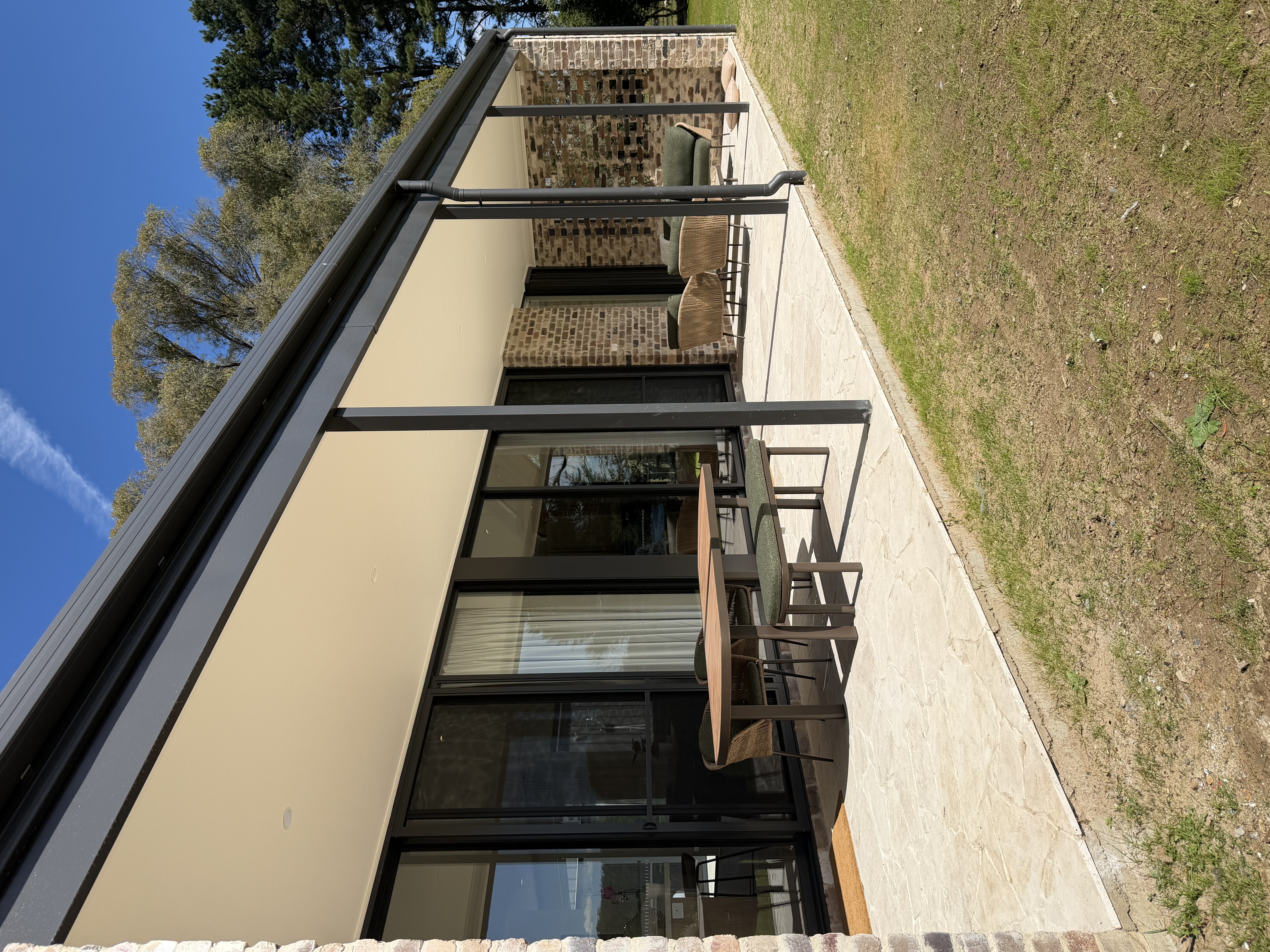 Completed full exterior extension with patio lounge