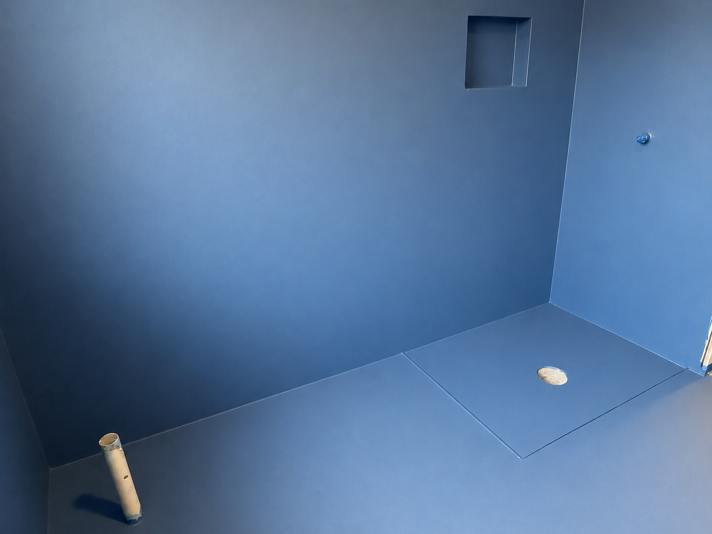 Main bathroom waterproofing before tiling